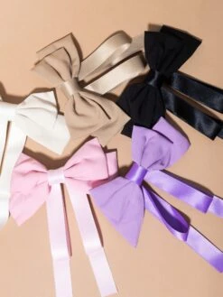 Zenana Silk Satin Double Layer Bowtie Ribbon Hair Clip