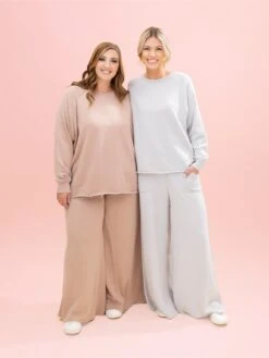 Lived In Raw Hem Wide Leg 30" Pants By DD Design | S-3XL -Women Clothing Shop 19eed8412a3f1a19991541aad75649fb