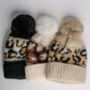 Leopard Pom Pom Beanie