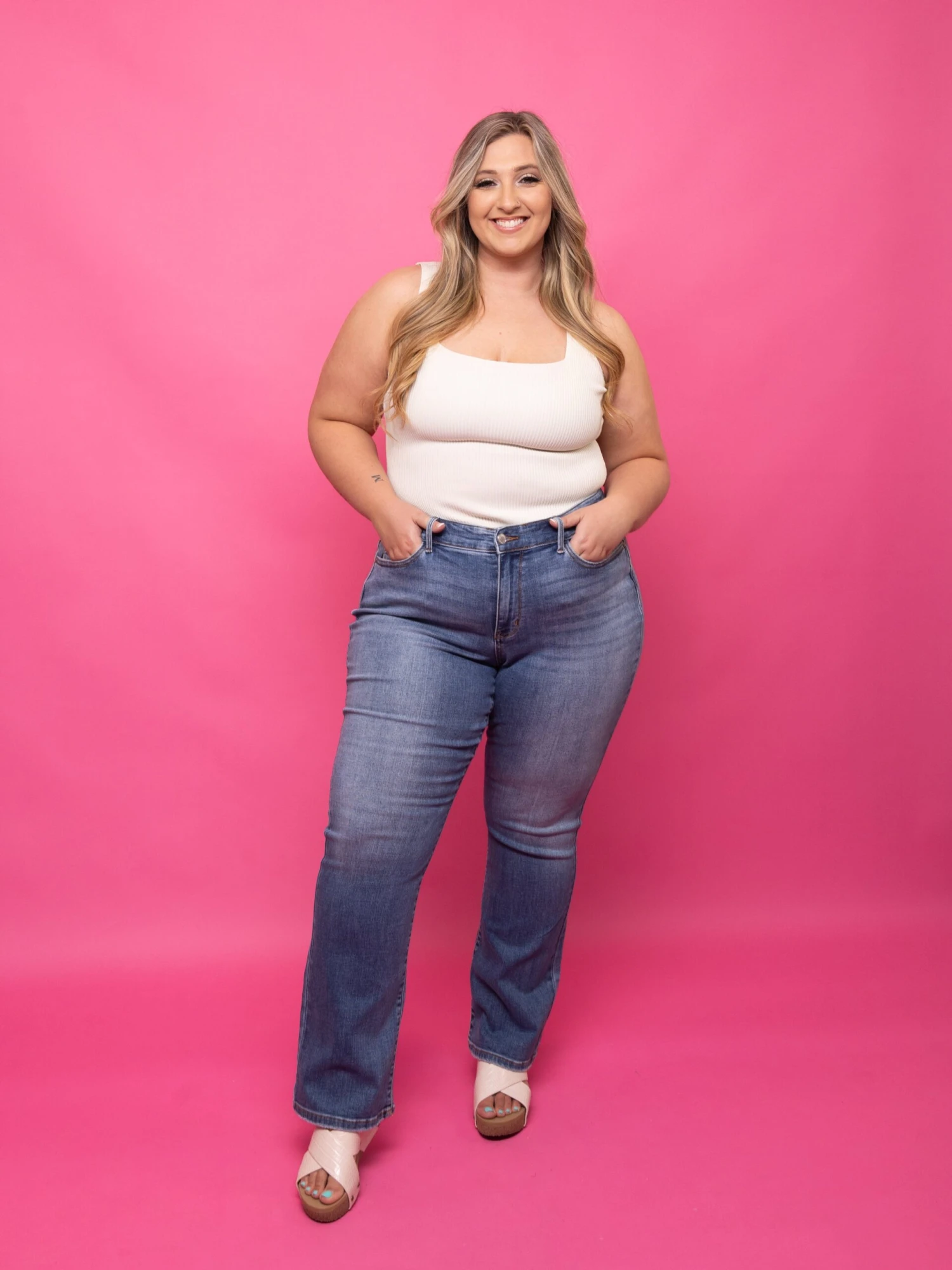 Judy Blue Mid-Rise Vintage Bootcut Jeans |0 - 24 1 Judy Blue Mid-Rise Vintage Bootcut Jeans |0 - 24