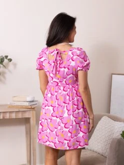 Floral Square Neck Empire Waist Dress | S-XL -Women Clothing Shop 1b07956baa8f45e884332e338132a450