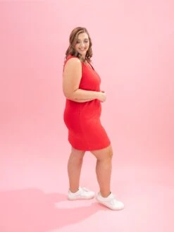 Luxe Scuba V-Neck Sleeveless Dress By DD Design | S - 3XL -Women Clothing Shop 1b5b78c789e00dcc541f3f9d21dd97df