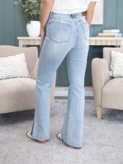 Judy Blue High-Waist Tummy Control Slim Boot Cut Jeans With Side Slits | 0-24W -Women Clothing Shop 1d3455be8ec647dec47773cbdc192503