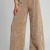 Knit Fabric Wide Leg Pants | S - L Pair W/ Sku55954