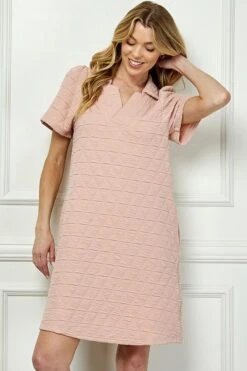Quilted Collared Dress | S - 3XL See And Be Seen -Women Clothing Shop 1e29c1026bab1bc2d0d69d7e4160fd07