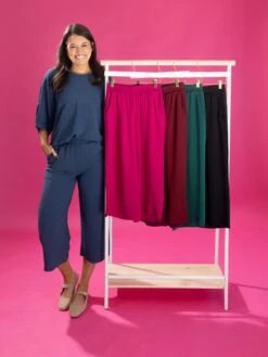 Airflow Cropped Pants With Pockets By DD Design | S - 3XL Pair W/ Sku57815