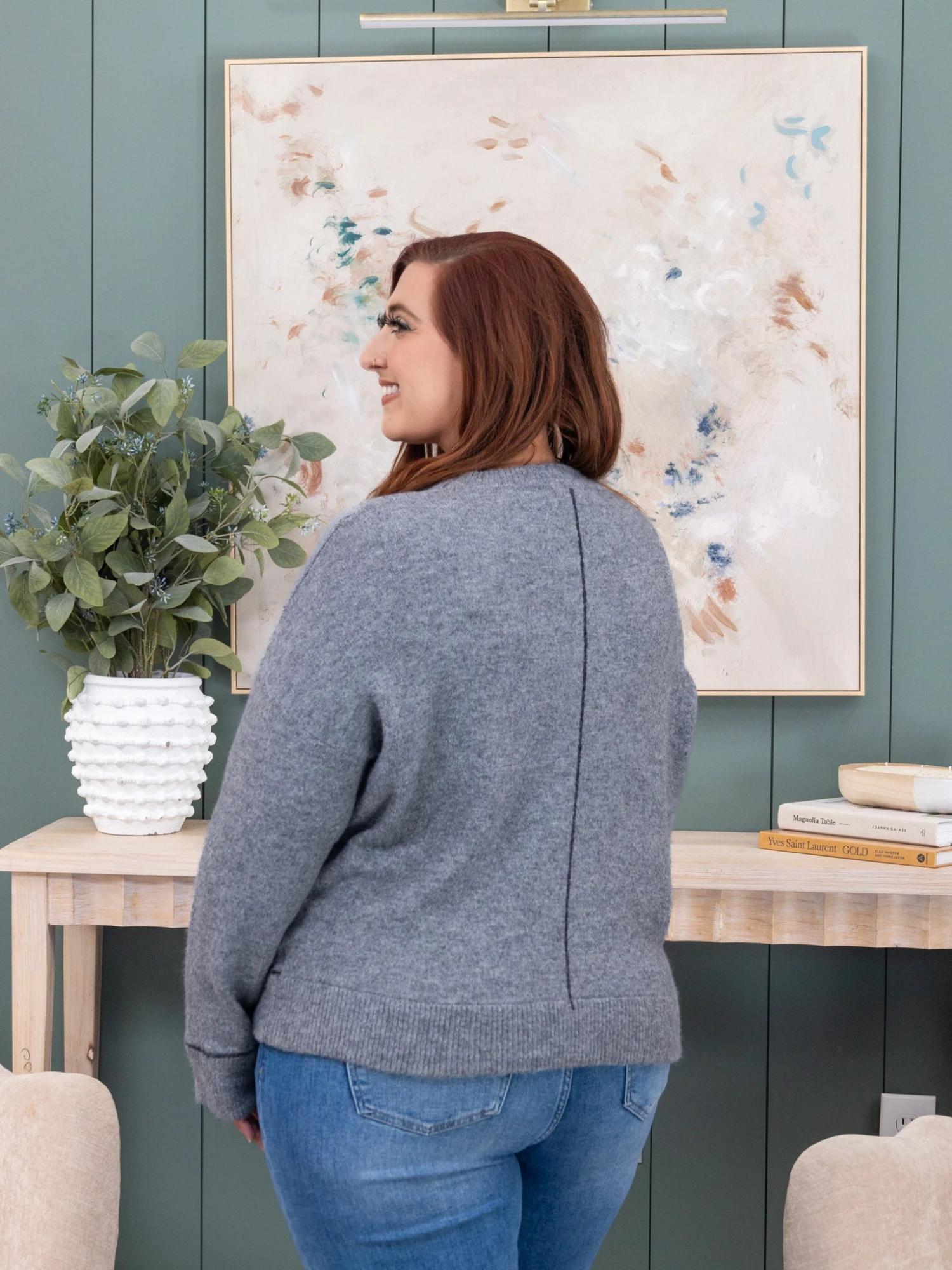 STACCATO Contrast Line Detail Crew Neck Sweater | S - XL 5 STACCATO Contrast Line Detail Crew Neck Sweater | S - XL - Image 5