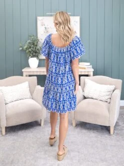 Relaxed V-Neck Eyelet Flutter Sleeve Dresss | S - 3X -Women Clothing Shop 2245757ed6312f9bd1a5c93f74be7bd2