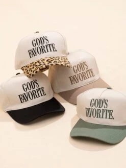 Zenana "God's Favorite" Two Tone Canvas Cotton Cap | -Women Clothing Shop 22dc108f1b2cdc7fd996f6fa5998493b