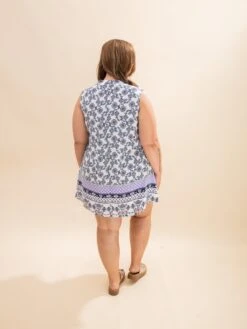 Flower Border Print Sleeveless Dress | S-L *Final Sale* -Women Clothing Shop 242e58180760e4ea67128fcf9c8327ca