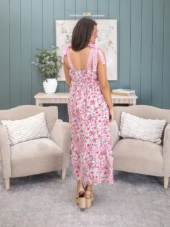 Floral Lace Tied Strap Empire Waist Maxi Dress | S-XL -Women Clothing Shop 244375f0a1585e7b28db18dd4ccdbc4a