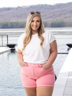 Judy Blue High Waist Tummy Control Garment Dyed Shorts | S-3X -Women Clothing Shop 248f9288ec5489655155ecd829324633