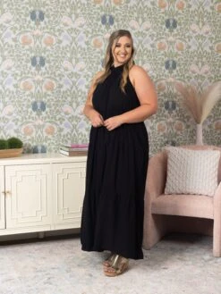 Tiered Halter Neck Maxi Dress | S-3X -Women Clothing Shop 249e13811d78bd9b4e51d1d6549873fc