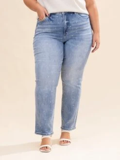 Mica Denim Super High Straight Leg Tummy Control Jeans | 0-15