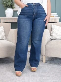 Risen Tummy Control High Rise Straight Jeans | 0 - 3X -Women Clothing Shop 25dc6e09ce3ed73665ef8c7f03800dc3