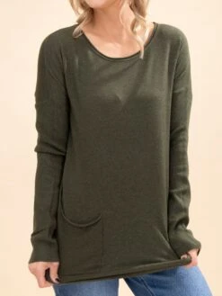 Zenana Viscose Sweater W/ Front Pockets | S/M - L/XL -Women Clothing Shop 25f92f705739a1baf6841f36a1ab09e7