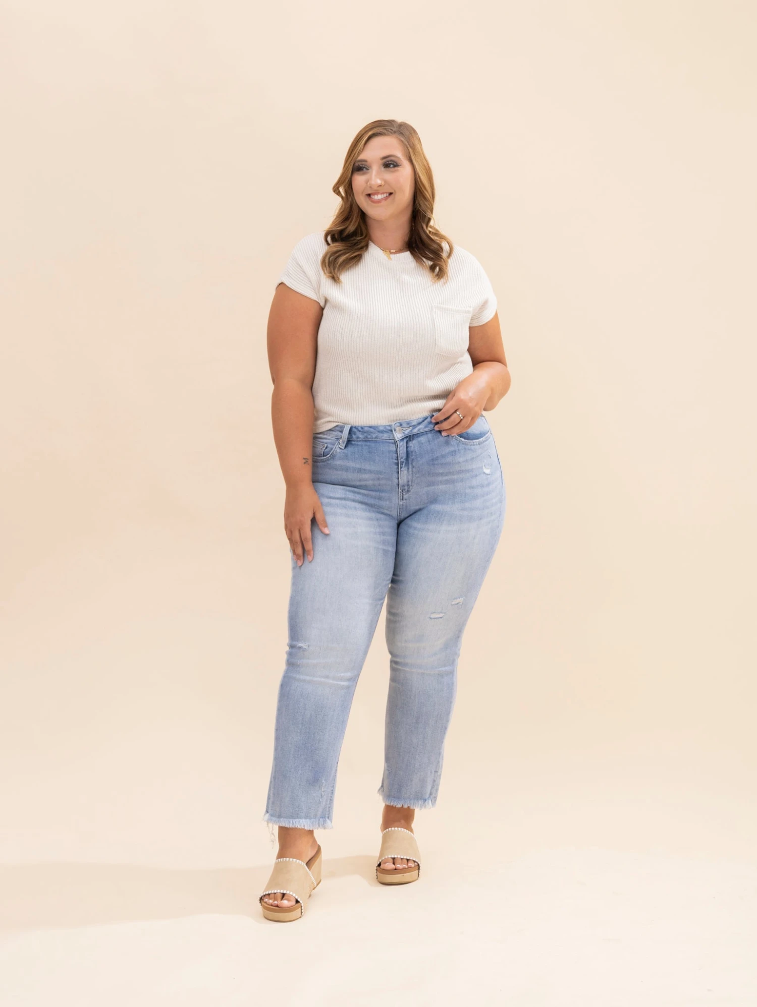 Mica Denim Mid Rise Cigarette Crop Jeans | 0-15 3 Mica Denim Mid Rise Cigarette Crop Jeans | 0-15 - Image 3