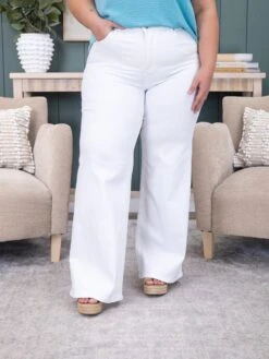 Risen Tummy Control High Rise Wide Leg Pant | 0-3X -Women Clothing Shop 271932ec5ffb8a7e2c6e14d308515415
