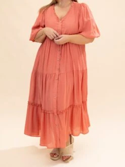 Textured Puff Short Sleeve Tiered Maxi Dress | S-L -Women Clothing Shop 271cda5331d42462794f706324f3270d