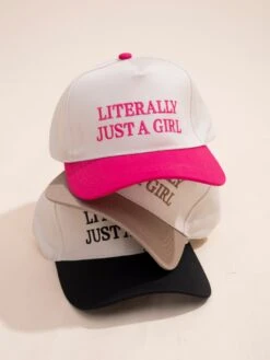 Zenana Literally Just A Girl Two Tone Canvas Cotton Cap |