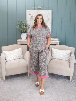 Leopard Print Pants With Pockets | S - 3XL Pair W/ Sku60351