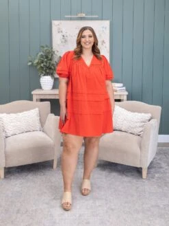 Pleated Ladder Trim Yoke Puff Sleeve Tiered Short Dress | S-3XL -Women Clothing Shop 282a54a513a1cf2e631b15fe25d9e28f