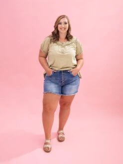 Diva Denim High Rise Expose Button Fray Hem Shorts | XS - 3X 22 Diva Denim High Rise Expose Button Fray Hem Shorts | XS - 3X -Women Clothing Shop 284f437fb27b47334abb5c6eb0bab38f