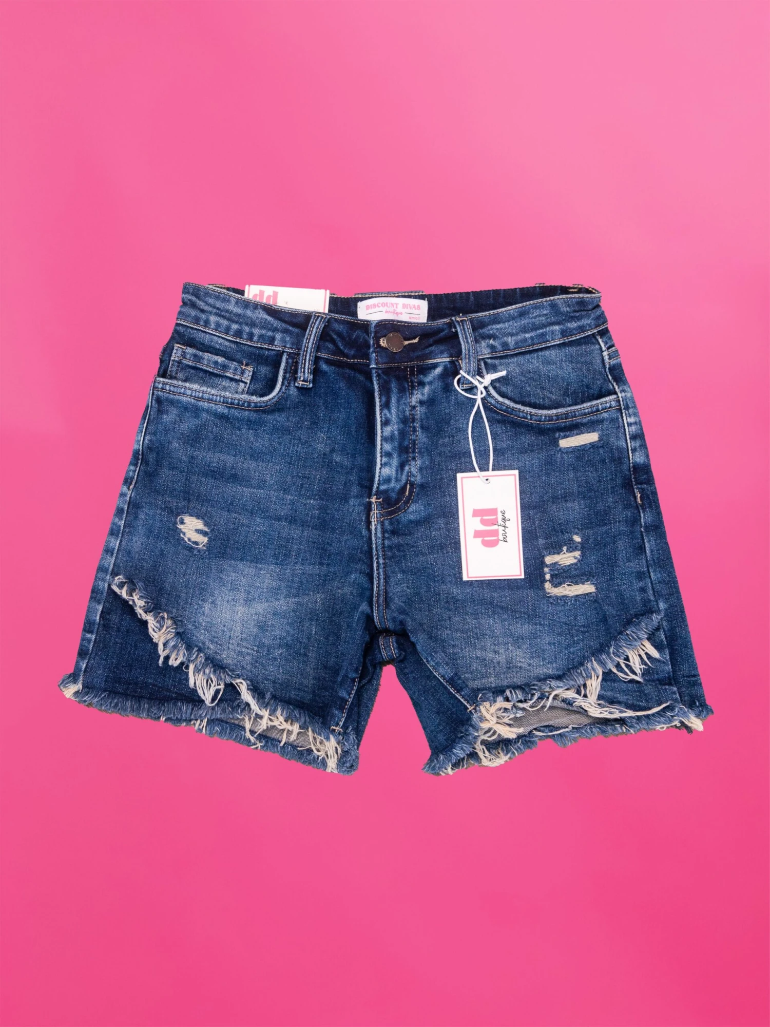 Diva Denim High Rise Tulip Fray Hem Short| S-3XL 10 Diva Denim High Rise Tulip Fray Hem Short| S-3XL - Image 10