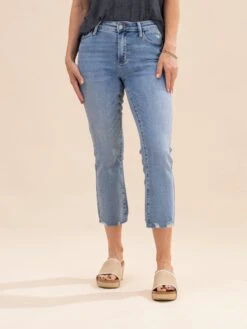 Judy Blue Mid Rise Vintage Wash Destroy Hem Kick Flare Jean | 0-24 -Women Clothing Shop 2b3961bbc3747238e3bfc01ff10d45d8