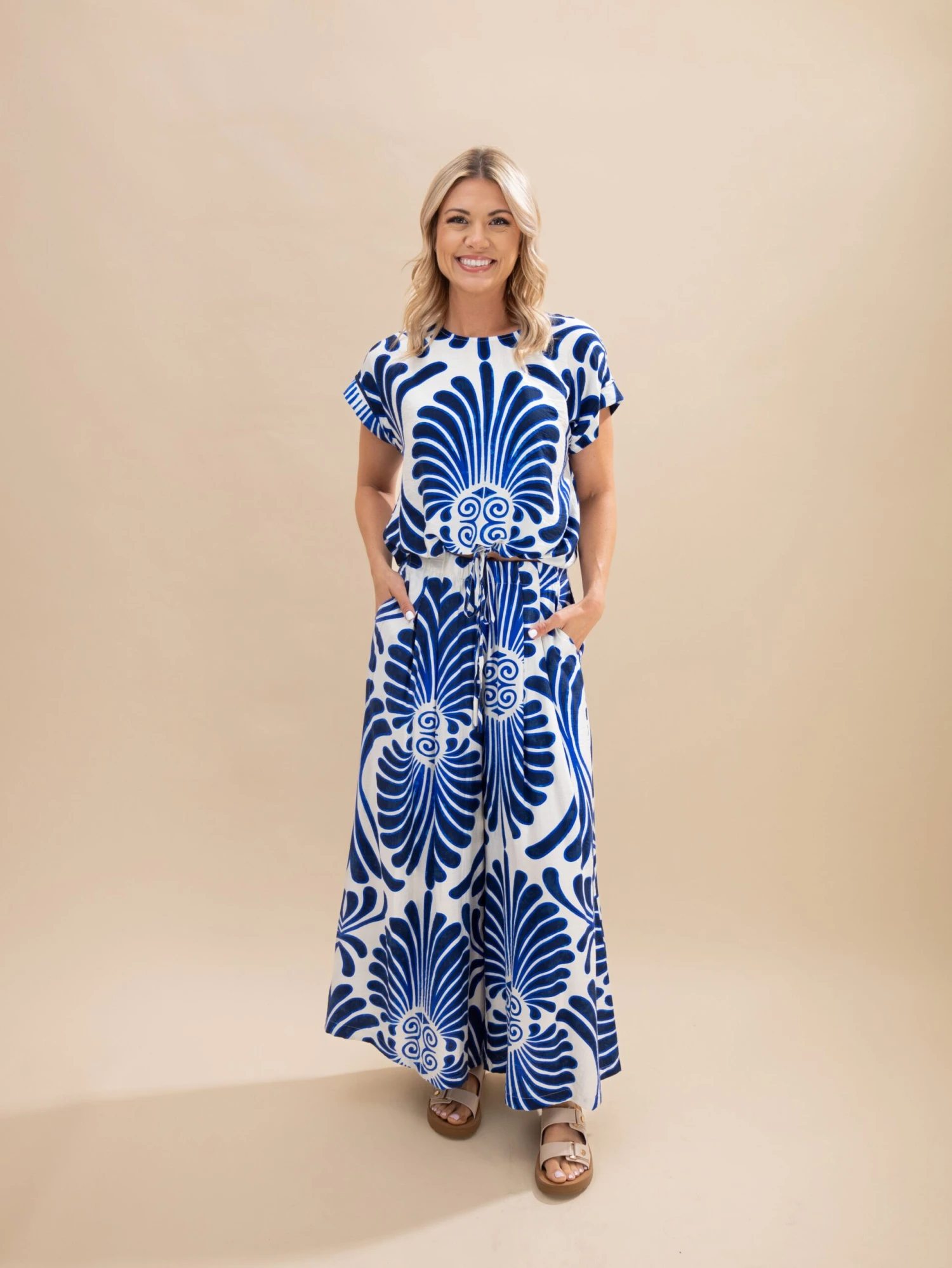 Tropical Swirl Wide Leg Pants | S-L Pair W/ Sku62960 1 Tropical Swirl Wide Leg Pants | S-L Pair W/ Sku62960