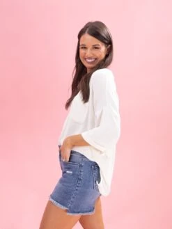 Diva Denim High Rise High Low Fray Hem Short | XS - 3X 30 Diva Denim High Rise High Low Fray Hem Short | XS - 3X -Women Clothing Shop 2b6e464fa10d11fda1c35be43d503223