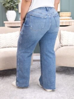 Judy Blue Vintage Wash Wide Leg W/ Destroy Jean | 0-24 -Women Clothing Shop 2c510b907088cd7820b662d2e330f558