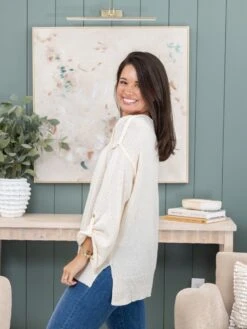 V-Neck Button Detail Sweater | S - L -Women Clothing Shop 2c8276c0a8e8872dc14059b5815a41b8