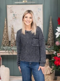 Mineral Washed Sweater W/ Chest Pocket | S - 3XL 12 Mineral Washed Sweater W/ Chest Pocket | S - 3XL -Women Clothing Shop 2caf44fc10c52745270ef2202907d82b
