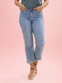Diva Denim High Rise Cropped Straight Leg Tulip Hem Jeans | 0 - 20 -Women Clothing Shop 2cb3c208e3eeb80a74d70b0231dfac44
