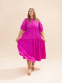 Textured Tiered Midi Dress With Puff Sleeves | S-L 36 Textured Tiered Midi Dress With Puff Sleeves | S-L -Women Clothing Shop 2cc63dd082cfafd15c6b13327ea95d7c