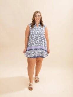 Flower Border Print Sleeveless Dress | S-L *Final Sale* -Women Clothing Shop 2d3badbe415ebcd93d8534cea3771944