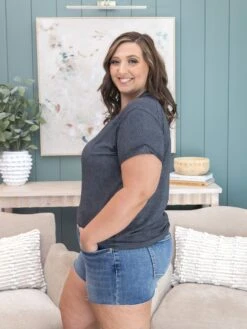 Mica Denim Mid Rise Frayed Hem Shorts | XS-L -Women Clothing Shop 2d5d888fff4bccefc92f941ab46c0891