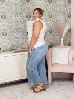 Risen High Rise Wide Leg Crop Fray Hem Jeans | 0 - 3X -Women Clothing Shop 2d603bfd9363bc13a7cf068b115b3517 1