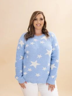 Star Patterned Sweater | S - L -Women Clothing Shop 2d6880f93ad12f2b1ab1637534dc70b6
