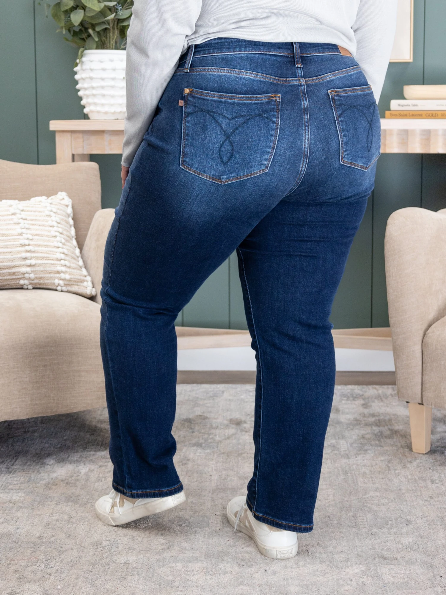 Judy Blue Vintage Wash Thermal Straight Jean | 0 - 24 7 Judy Blue Vintage Wash Thermal Straight Jean | 0 - 24 - Image 7