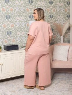 Textured Drawstring Waist Band Cropped Pants | S-3X Set W/ IT1766 -Women Clothing Shop 30ecf3cb4e16a87d287f5fc7bfc92414 1