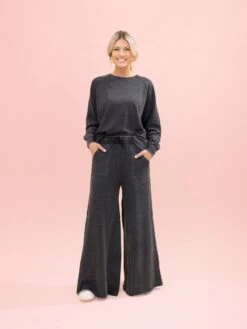 Lived In Raw Hem Wide Leg 30" Pants By DD Design | S-3XL -Women Clothing Shop 332f1ccccce8770d770309dca8844053