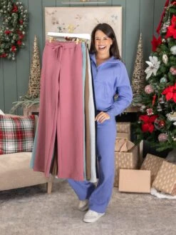 DD Design Luxe Fleece Wide Leg Pants | S - 3XL (28", 30", 34" Inseams) -Women Clothing Shop 3457b677819296fe963abf7560d05026