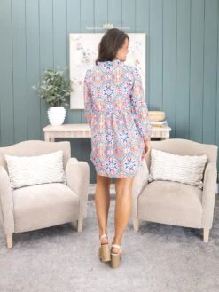 Abstract Print Long Sleeve Tied Neckline Dress | S-XL 13 Abstract Print Long Sleeve Tied Neckline Dress | S-XL -Women Clothing Shop 34b4f5ef20c227863f8f86ffe0b2fb0f