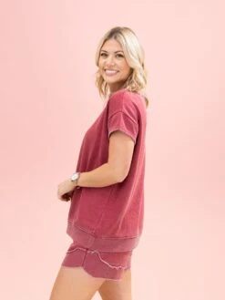 Lived In Curved Hem Drawstring Shorts By DD Design | S -3XL -Women Clothing Shop 353e605fe91e28633f184660b92f2623