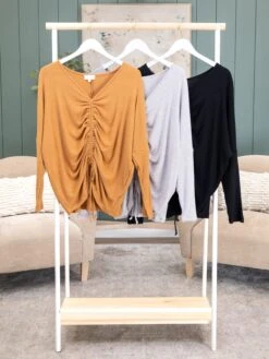 Brushed Rib Center Drawstring Sweater | S - 3XL *Final Sale* -Women Clothing Shop 36638071c9552be0c57967c03be0c5bd