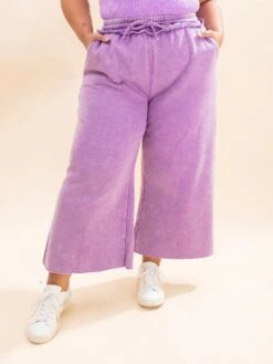 Zenana Acid Wash Fleece Palazzo Sweatpants W/ Pockets | S - 3X -Women Clothing Shop 3696fef16a5256af88fed81a38ca9584