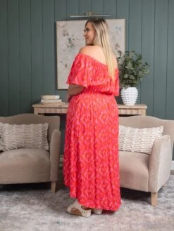 Off The Shoulder Printed Maxi Dress | S - 3X -Women Clothing Shop 36b4669814b5e43df3db5d3f4d0cef2c
