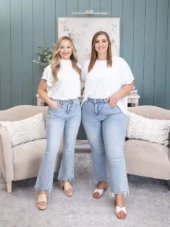 Mica Denim High Rise Crop Flare Jean | 0-15